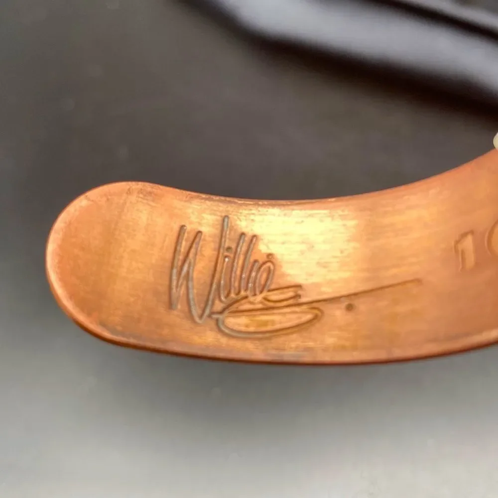 Mens 7 1/2” heavy solid copper Harley Davidson 105 year anniversary bracelet